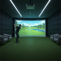 Kit de simulateur de golf immersif VR avec projection interactive, écran tactile haute précision, capteur à double caméra pour la maison