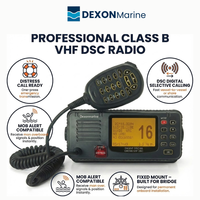 Radio VHF DSC Kelas B Profesional dengan Penerimaan GNSS AIS MOB, Daya Keluaran 25W dan Engsel untuk Komunikasi Maritim yang Andal