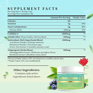 Rosebest OEM Integratore Alimentare Antiossidante Senza Zucchero 2000mg Urolitina A in Polvere con Superalimenti Ricchi di Antiossidanti - Product Image 6