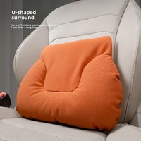 Ensemble coussin de siège et oreiller de nuque pour voiture, nouveau modèle 2025 avec soutien lombaire et repose-nuque, en suède et rembourrage en soie.