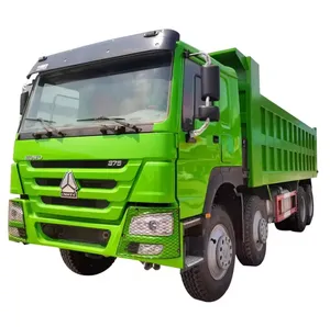 Sử dụng HOWO 12 Lốp xe tải rhd/LHD 40ton phía sau cuối tipper 420hp muck Giao thông vận tải xe tải để bán