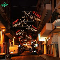 Lampu Motif Jalan Gantung LED IP65 Warna-Warni untuk Festival Natal, Dekorasi Elegan untuk Jalan Komersial