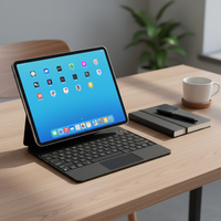 Keyboard Magnetik LED Ajaib Portabel untuk iPad Pro 13-Inci/12.9 Baru