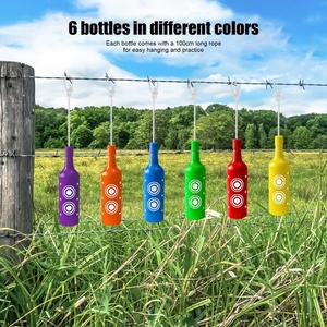 Paquete de 6 Botellas de Plástico Resistentes a Impactos con Cuerda para Colgar, 6 Objetivos para Práctica de Tiro en Interiores y Exteriores - Product Image 5