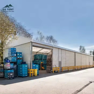 Carpa Temporal de 15mx30m para Almacenamiento Industrial, Contenedor para Basura, Residuos, Polvo, con Dos Puertas Enrollables - Product Image 3