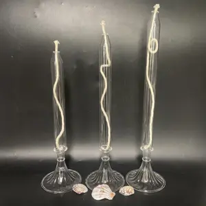 Cadeau de mariage lampe à huile en verre chandelier à huile claire pour décorer la lampe de nuit