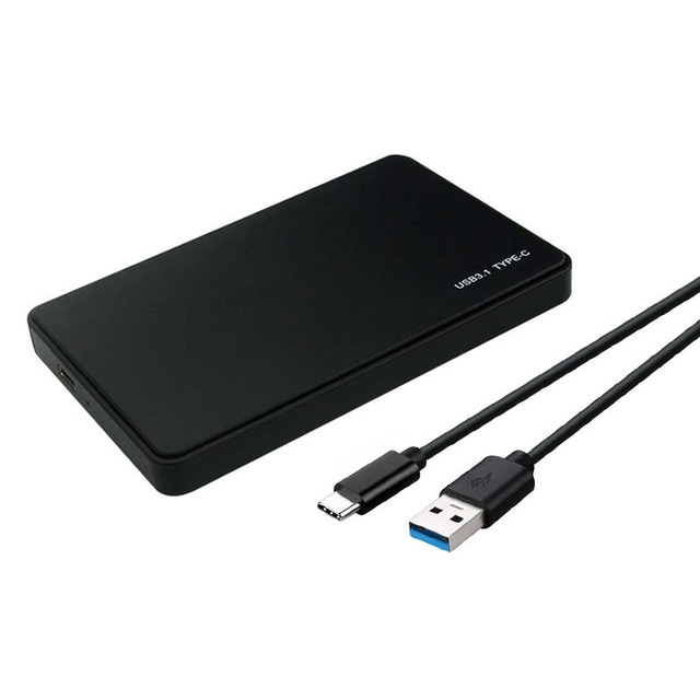 External HDD Enclosure 2.5''inch Aluminum Disk Case Gen1 Support UASP SATA USB3.1 Adapter 4TB Capacity 5gbps USB C