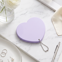 Miroir rotatif haute définition en forme de cœur, mini miroir portable double face pour étudiant