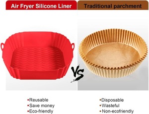 Cuscinetti in silicone riutilizzabili da 9 pollici <span class=keywords><strong>per</strong></span> <span class=keywords><strong>friggitrice</strong></span> <span class=keywords><strong>ad</strong></span> <span class=keywords><strong>aria</strong></span>, <span class=keywords><strong>accessori</strong></span> <span class=keywords><strong>per</strong></span> <span class=keywords><strong>friggitrice</strong></span> <span class=keywords><strong>ad</strong></span> <span class=keywords><strong>aria</strong></span> da 5-8QT <span class=keywords><strong>per</strong></span> cottura al forno, arrosto e microonde - Product Image 5