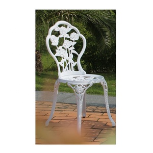 Cast Aluminum Outdoor Patio Furniture Rose <strong>3</strong> <strong>Piece</strong> <strong>Bistro</strong> <strong>Set</strong> - Product Image 4