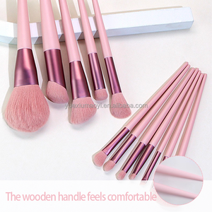Juego de <span class=keywords><strong>brochas</strong></span> de maquillaje rosa con logotipo personalizado de alta calidad, 12 Uds., brocha en abanico <span class=keywords><strong>para</strong></span> base y colorete utilizada con brocha de afeitar de etiqueta privada - Product Image 4
