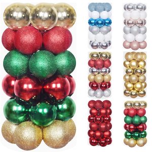Adornos Navideños de Papel Maché Hechos a Mano, Esferas Colgantes Redondas Metálicas con Brillo para Decoración Festiva - Product Image 1