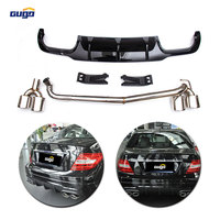 Kit carrosserie GUGO 2010-2014 W204, diffuseur arrière, embouts d'échappement pour Mercedes W204, accessoires de diffuseur arrière