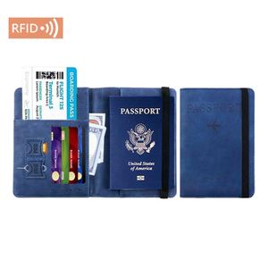 Wholesale Blank Men Family Travel <b>Wallet</b> Passport Cover Case Custom Logo Pu Leather Rfid Blocking Passport <b>Holder</b> - Product Image 3