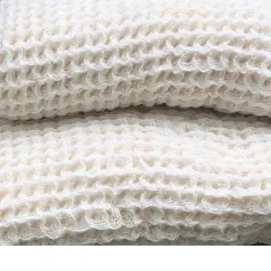 High Quality Organic Cotton Waffle Shampoo Bath Towels OME Quality Bath Linen From Indian Supplier Spa Quality Jacquard Luxury