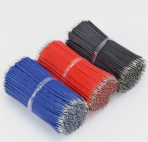 PVC solido filo Precut ponticello 1007 20 22 24 26AWG cavo elettrico in rame stagnatura sia estremità nuda potenza - Product Image 1