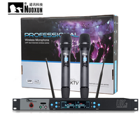 Microphones professionnels sans fil rechargeables micro portable uhf pour loa kéo karaoké