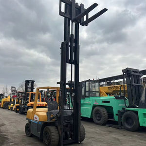 Chariot élévateur hydraulique d'occasion Tcm Heli Hyster 5/6/7/8/10/12/15/16 tonnes FD50 avec moteur Isuz d'origine, triple mât - Product Image 1