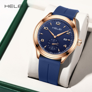 RELOJ DE CUARZO <span class=keywords><strong>HELE</strong></span> Reloj de hombre resistente al agua de moda informal Cronógrafo de cuarzo Cross-Border-Piece Hair - Product Image 2