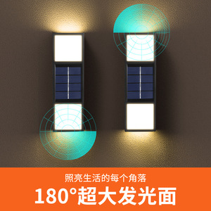 Solar Wall Lamp Outdoor <b>LED</b> <b>Light</b> 12V <b>Waterproof</b> Long <b>Strip</b> Polycarbonate Diffuser Garden Patio Fence Lighting - Product Image 4