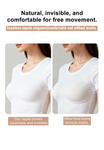 Cubrepezones Adhesivos de Silicona de Grado Médico sin Costuras con Centro Floral para Bodas y Piel Sensible - Product Image 3
