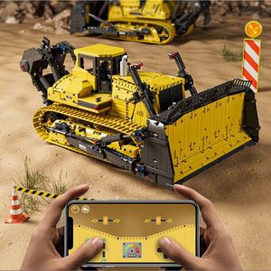 Yuxing <b>Model</b> King 17049 Bulldozer Pr766 Engineering <b>Building</b> Block Set 800+ Pieces Plastic Toy Gift Ages 10+ - Product Image 5