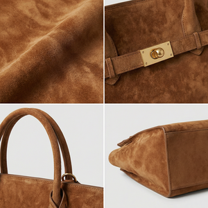 pelle scamosciata per le donne Hobo borsa a spalla retrò mezzaluna da donna borsa di lusso fabbrica diretta OEM ODM fornitore - Product Image 5