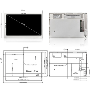 Nhiệt Độ rộng 7 ''Màn hình <span class=keywords><strong>LCD</strong></span> 20 pins 2.33 Wát 7 inch <span class=keywords><strong>LCD</strong></span> hiển thị bảng điều chỉnh AUO 7 inch <span class=keywords><strong>LCD</strong></span> Modules với Led điều khiển - Product Image 2