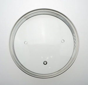 Chân Cao Tempered Glass Pot Nắp Với Vành Thép Không Gỉ Cho Bộ Đồ Nấu Nướng - Product Image 2