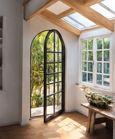 Puerta Plegable Moderna de Acero Inoxidable y Vidrio