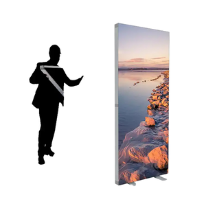 Expositor de Banner Retroiluminado de Doble Cara Personalizado, Plegable, con Luz LED, Caja de Luz de Tela SEG para Ferias Comerciales - Product Image 1