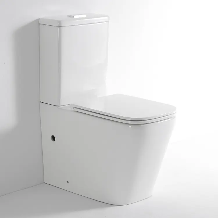Carré sans rebord en céramique wc salle de bain toilettes deux pièces toilette sanitaire céramique wc ensemble