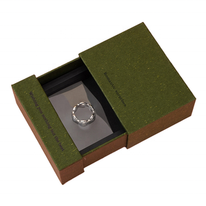 Joyero de papel de embalaje personalizado ecológico Simple de diseño flotante de lujo Almacenamiento de doble capa para collares pendientes anillos - Product Image 4