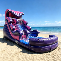 Château gonflable pour enfants avec toboggan aquatique, piscine, amusement estival en plein air, jeux, fête, trampoline