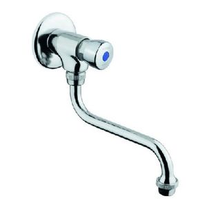 Robinet mural pivotant avec arrêt programmé, robinet de bain chromé - Product Image 1