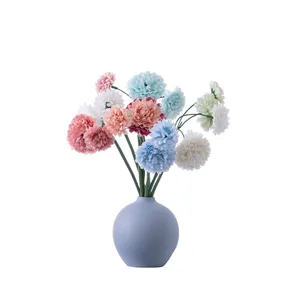 GF15538-3 Wholesale Chinese Direct Factory Artificial Fabric Silk Flower Mini Chrysanthemum Daisy Spray For DIY Assortment