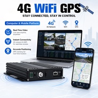 DVR Móvil 4G GPS de 4 Canales, Sistema de Cámara Contadora de Pasajeros para Autobús, Sistema de Gestión de Flota y Tráfico, Grabador de Video, Sistema de Seguridad WiFi