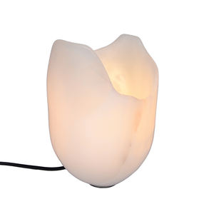 Lámpara de Mesa LED de Mármol Blanco Ecológica de Estilo Moderno con Pantalla Translúcida Natural - Product Image 5