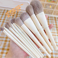 Ensemble de 10 pinceaux de maquillage, poils en fibres douces, ne brouillent pas le visage, pinceaux de maquillage pour débutants, vente en gros, pinceaux de maquillage personnalisés, poils synthétiques
