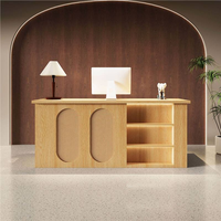 Nouveau comptoir de réception laqué style osier, finition brillante, pour bureau, magasin, entreprise, accueil et consultation
