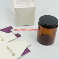Boîte d'emballage de luxe personnalisée pour bougies avec impression de logo en feuille d'or, boîte cadeau en carton blanc pour bougies parfumées