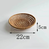 Groothandel handgeweven rotan opbergmand, rieten fruitmand, natuurlijk, milieuvriendelijk voor keuken, huis & bruiloftdecoraties