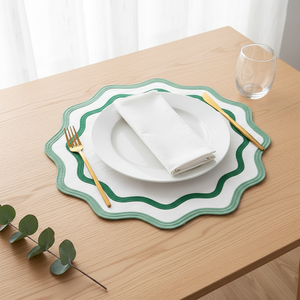 Manteles <span class=keywords><strong>Individuales</strong></span> <span class=keywords><strong>de</strong></span> Lino Ecológicos Estilo Nórdico Verde Salvia con Borde Festoneado, Tejidos, Lavables y Resistentes al Calor <span class=keywords><strong>para</strong></span> <span class=keywords><strong>Mesa</strong></span> <span class=keywords><strong>de</strong></span> Comedor, Cocina y Bodas - Product Image 2