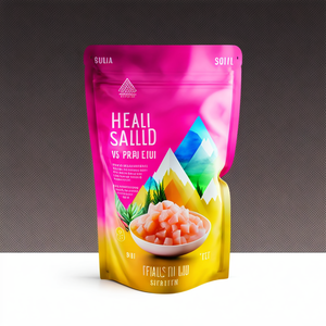 ถุงบรรจุภัณฑ์แบบตั้งได้ สีดำด้าน/ถุงฟอยล์อะลูมิเนียมแบบมีซิปล็อค พิมพ์ลายโฮโลแกรม - Product Image 5