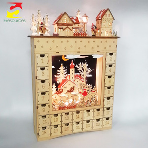 10 scène <span class=keywords><strong>de</strong></span> <span class=keywords><strong>Village</strong></span> <span class=keywords><strong>de</strong></span> noë<span class=keywords><strong>l</strong></span> avec Led, découpée au Laser, en <span class=keywords><strong>bois</strong></span>, paysage <span class=keywords><strong>de</strong></span> noë<span class=keywords><strong>l</strong></span>, <span class=keywords><strong>calendrier</strong></span> d'entrée - Product Image 3
