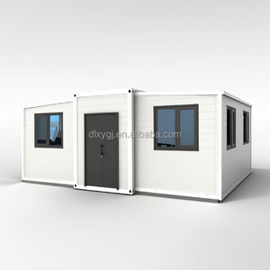 Maison modulaire de luxe à double aile extensible, conteneur préfabriqué pliable 20ft 40ft, 3 chambres, pour jardin ou ADU - Product Image 1