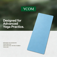 Tapis de yoga en caoutchouc naturel YCOM 2026, professionnel, antidérapant, extra épais 5 mm, écologique, durable, résistant aux taches