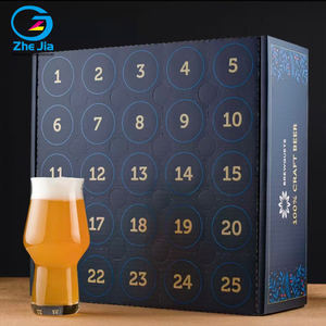 Boîte cadeau vide personnalisée pour <span class=keywords><strong>calendrier</strong></span> <span class=keywords><strong>de</strong></span> <span class=keywords><strong>l</strong></span>'<span class=keywords><strong>Avent</strong></span> <span class=keywords><strong>de</strong></span> Noë<span class=keywords><strong>l</strong></span> 24 jours, en carton, pour bière, vin, emballage <span class=keywords><strong>de</strong></span> compte à rebours, boîte d'expédition pour boissons - Product Image 2