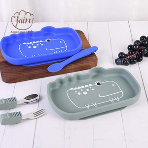 <span class=keywords><strong>Vaisselle</strong></span> personnalisée pour enfants Assiette à manger en silicone sans BPA pour bébé Assiette en silicone pour enfants sans danger pour les aliments - Product Image 1