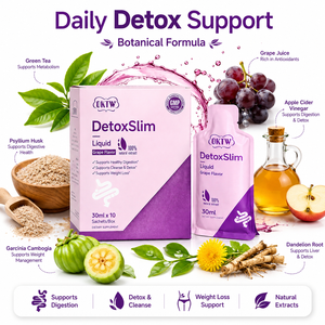Vente en gros Label DetoxSlim Boisson liquide naturelle à base de fruits et d'herbes pour la gestion du poids, complément nutritionnel bien-être - Product Image 2